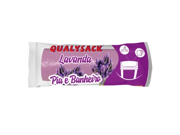 Saco De Lixo Pia e Banheiro com Aroma Lavanda da Qualysack - 10L