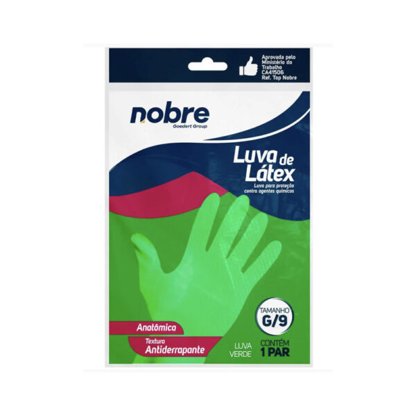 Luva de Látex Verde P, M, G - Nobre