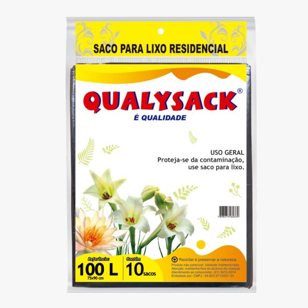 Saco para Lixo Residencial Qualysack - 100L