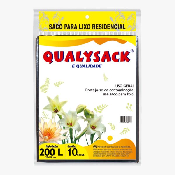 Saco para Lixo Residencial Qualysack - 200L