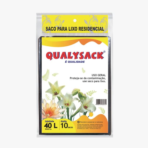 Saco para Lixo Residencial Qualysack - 40L